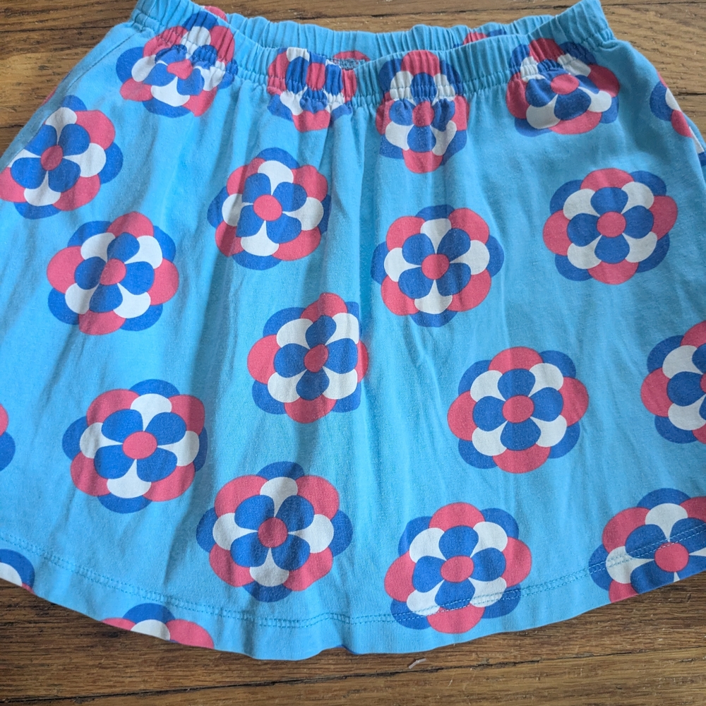 ⭐$7 WHEN BUNDLED⭐Floral Patterned Blue Skirt